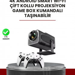 Mey İthalat® Taşınabilir Full HD Projektör - 1 GB RAM, 8 GB Hafıza