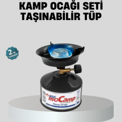 Mey İthalat® Taşınabilir Kamp Ocağı Seti Pişirme Alanı Ayarlanabilir Alev