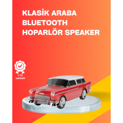 Mey İthalat® Taşınabilir Klasik Araç Tasarımlı Kablosuz Hoparlör