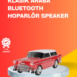Mey İthalat® Taşınabilir Klasik Araç Tasarımlı Kablosuz Hoparlör