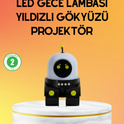 Mey İthalat® Taşınabilir Lityum Bataryalı Led Gece Lambası ve Projektör