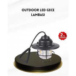 Mey İthalat® Taşınabilir Retro Çam Konisi Kamp Lambası Gece Işığı Su Geçirmez