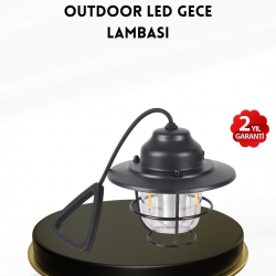 Mey İthalat® Taşınabilir Retro Çam Konisi Kamp Lambası Gece Işığı Su Geçirmez