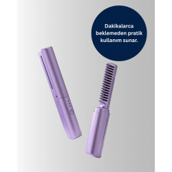 Mey İthalat® Taşınabilir Saç Düzleştirici Tarak – Ayarlanabilir Isı Kontrollü