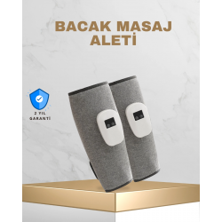 Mey İthalat® Taşınabilir Şarjlı Baldır Masaj Aleti – 3 Kademeli Isı ve Basınç Ayarı, Titreşim Fonksiyonlu