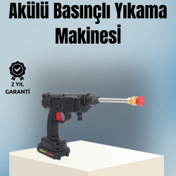 Mey İthalat® Taşınabilir Şarjlı Basınçlı Yıkama Tabancası Köpük Aparatlı