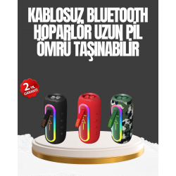 Mey İthalat® Taşınabilir Şarjlı Bluetooth Hoparlör Güçlü Bas