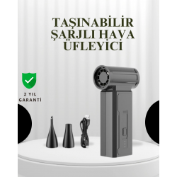 Mey İthalat® Taşınabilir Şarjlı Güçlü Hava Üfleme Aleti Çok Yönlü Kullanım