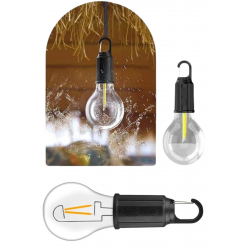 Mey İthalat® Taşınabilir Şarjlı Led Ampul Askılı Lamba Kamp Bahçe Lambası