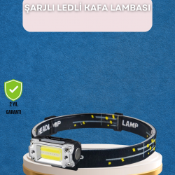 Mey İthalat® Taşınabilir Şarjlı LED Fener XPE95LM COB120LM Manyetik Gövde