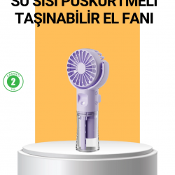 Mey İthalat® Taşınabilir Şarjlı Su Buharlı Mini Klima Fan