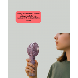 Mey İthalat® Taşınabilir Şarjlı Su Buharlı Mini Klima Fan