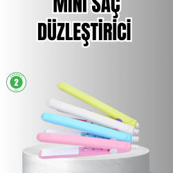Mey İthalat® Taşınabilir Seramik Kaplama Mini Saç Düzleştirici – Seyahat ve Günlük Kullanım İçin İdeal