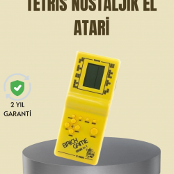 Mey İthalat® Taşınabilir Tetris Oyunu El Konsolu – Dayanıklı Plastik, Pil ile Çalışan Retro Oyun Aleti