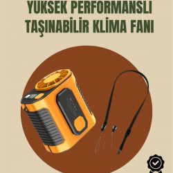 Mey İthalat® Taşınabilir USB Şarjlı Turbo Fan – 3 Modlu Soğutma, Hafif & Kompakt