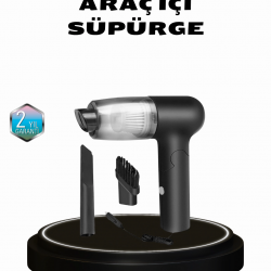 Mey İthalat® Taşınabilir Vakumlu Araç Süpürgesi – Katlanabilir Sap, Yıkanabilir Filtre, 120W Motor