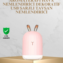 Mey İthalat® Tavşan Kulak Tasarımlı 200 ml USB Aroma Difüzör ve Hava Nemlendirici