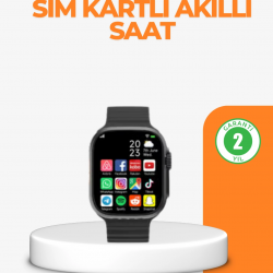 Mey İthalat® Telefon Bağımsız SIM Kartlı Akıllı Saat Nabız Ölçerli