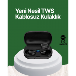 Mey İthalat® Telefon Şarj Destekli 1800 mAh A10s TWS Kablosuz Kulak İçi Kulaklık