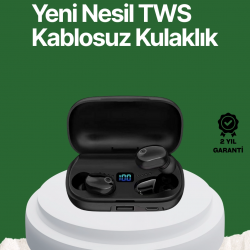 Mey İthalat® Telefon Şarj Destekli 1800 mAh A10s TWS Kablosuz Kulak İçi Kulaklık