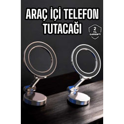 Mey İthalat® Telefon Tutucu Tüm Arabalara Uyumlu Araç İçi Katlanabilir Manyetik Tasarım