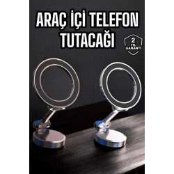 Mey İthalat® Telefon Tutucu Tüm Arabalara Uyumlu Araç İçi Katlanabilir Manyetik Tasarım