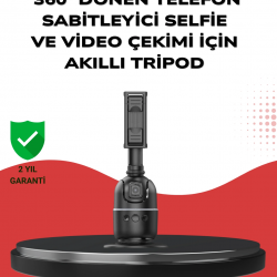 Mey İthalat® Telefon ve Kamera Uyumlu 360° Otomatik Takipli Akıllı Masa Tripodu