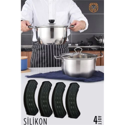 Mey İthalat® Tencere Tutucu Silikon 4 ADET