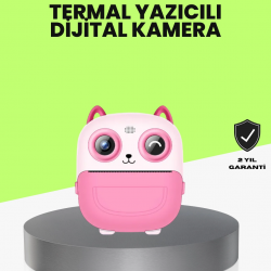 Mey İthalat® Termal Baskı Özellikli Çocuk Kamerası 1080P Video Destekli