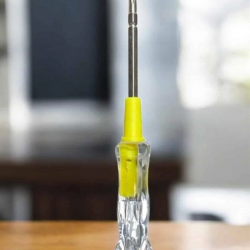 Mey İthalat® Test Cihazı Kontrol Kalemi Çift Başlıklı Şeffaf Elektrik Testi