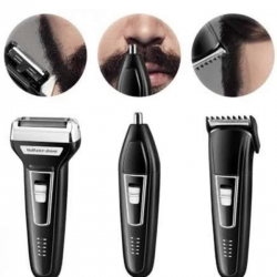 Mey İthalat® Tıraş Makinesi 3 Başlıklı T Başlıklı Hassas Ciltlere Özel Saç Sakal Vücut Kulak ve Burun