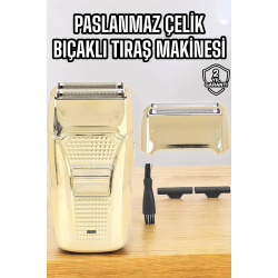 Mey İthalat® Tıraş Makinesi Paslanmaz Çelik Şarjlı Taşınabilir