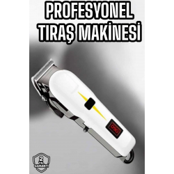 Mey İthalat® Tıraş Makinesi Profesyonel Saç Ve Sakal Kesme Milim Ayarlı Dijital Göstergeli