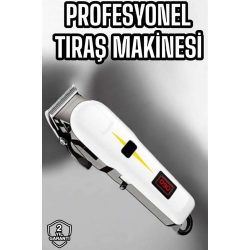 Mey İthalat® Tıraş Makinesi Profesyonel Saç Ve Sakal Kesme Milim Ayarlı Dijital Göstergeli