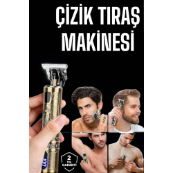 Mey İthalat® Tıraş Makinesi Şarjlı Profesyonel Saç Kesme Makinesi Gold Çizik Tıraş