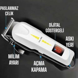 Mey İthalat® Tıraş Makinesi Uzun Ömürlü Batarya, Keskin Bıçaklar ve Profesyonel