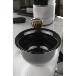 Mey İthalat® Profesyonel Siyah Tıraş Tası  - Berber Tipi Ergonomik Sabun Köpürtme Kabı -