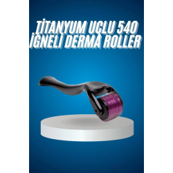 Mey İthalat® Titanyum Uçlu Derma Roller 540 İğneli 1 mm Gözenek Azaltıcı Akne İzlerine Uygun