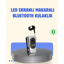 Mey İthalat® Titreşimli Bluetooth Kulaklık – Uzun Pil Ömrü, Dijital Ekranlı Kablosuz Tasarım