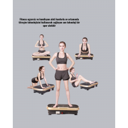 Mey İthalat® Titreşimli Egzersiz Platformu Evde Fitness ve Kas Güçlendirme