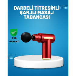 Mey İthalat® Titreşimli Masaj Tabancası 4 Başlıklı 6 Hız Ayarlı Kas Rahatlatıcı