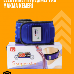 Mey İthalat® Titreşimli Masaj ve Zayıflama Kemeri – 5 Motor, 20 Mıknatıs, Ayarlanabilir Hız