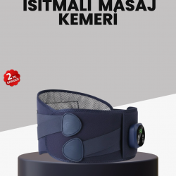 Mey İthalat® Titreşimli Masajlı Bel Kemeri Isıtmalı Destekli