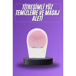 Mey İthalat® Titreşimli Yüz Masaj Aleti Titreşimli Makyaj Temizleme Cihazı