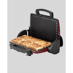 Mey İthalat® Tost Makinesi Kırmızı Döküm Plaka 6+ Dilim Çok Kapasiteli Izgara