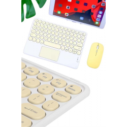 Mey İthalat® Touchpad Tüm Cihazlara Uyumlu Bluetooth Klavye Touchpad Slim Kablosuz Wifi Q Klavye