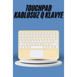 Mey İthalat® Touchpad Tüm Cihazlara Uyumlu Bluetooth Klavye Touchpad Slim Kablosuz Wifi Q Klavye