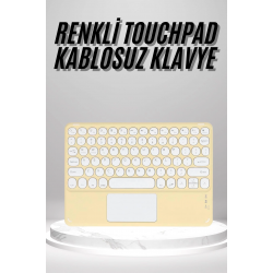 Mey İthalat® Touchpad Uyumlu Bluetooth Klavye Slim Kablosuz Wifi Q Klavye