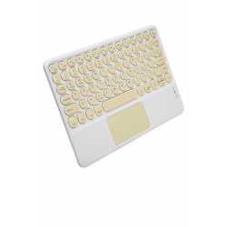 Mey İthalat® Touchpad Uyumlu Bluetooth Klavye Slim Kablosuz Wifi Q Klavye