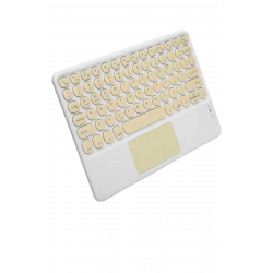 Mey İthalat® Touchpad Uyumlu Bluetooth Klavye Slim Kablosuz Wifi Q Klavye